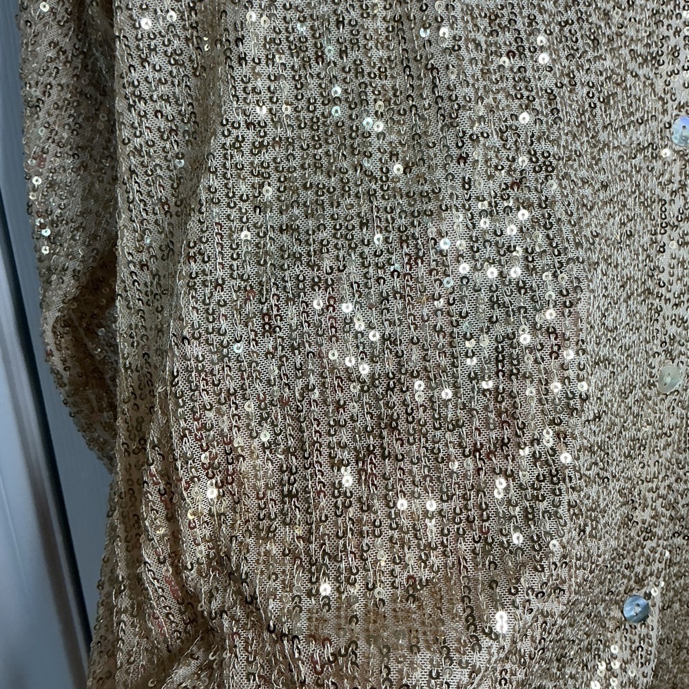 Porter Collective Gold Sequin Blouse NWOT - Picture 7 of 7